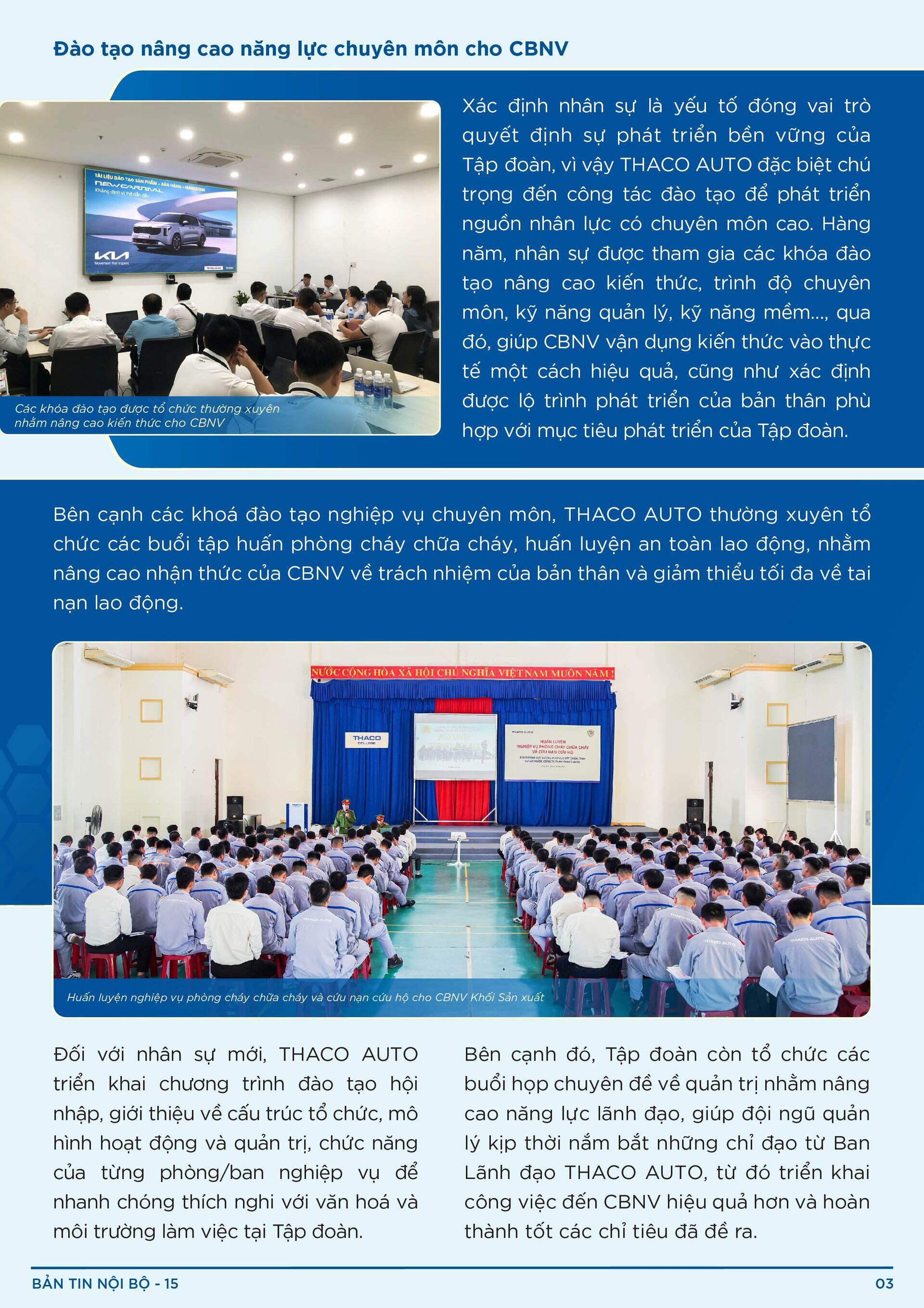 BẢN TIN NỘI BỘ SỐ 15-1-03