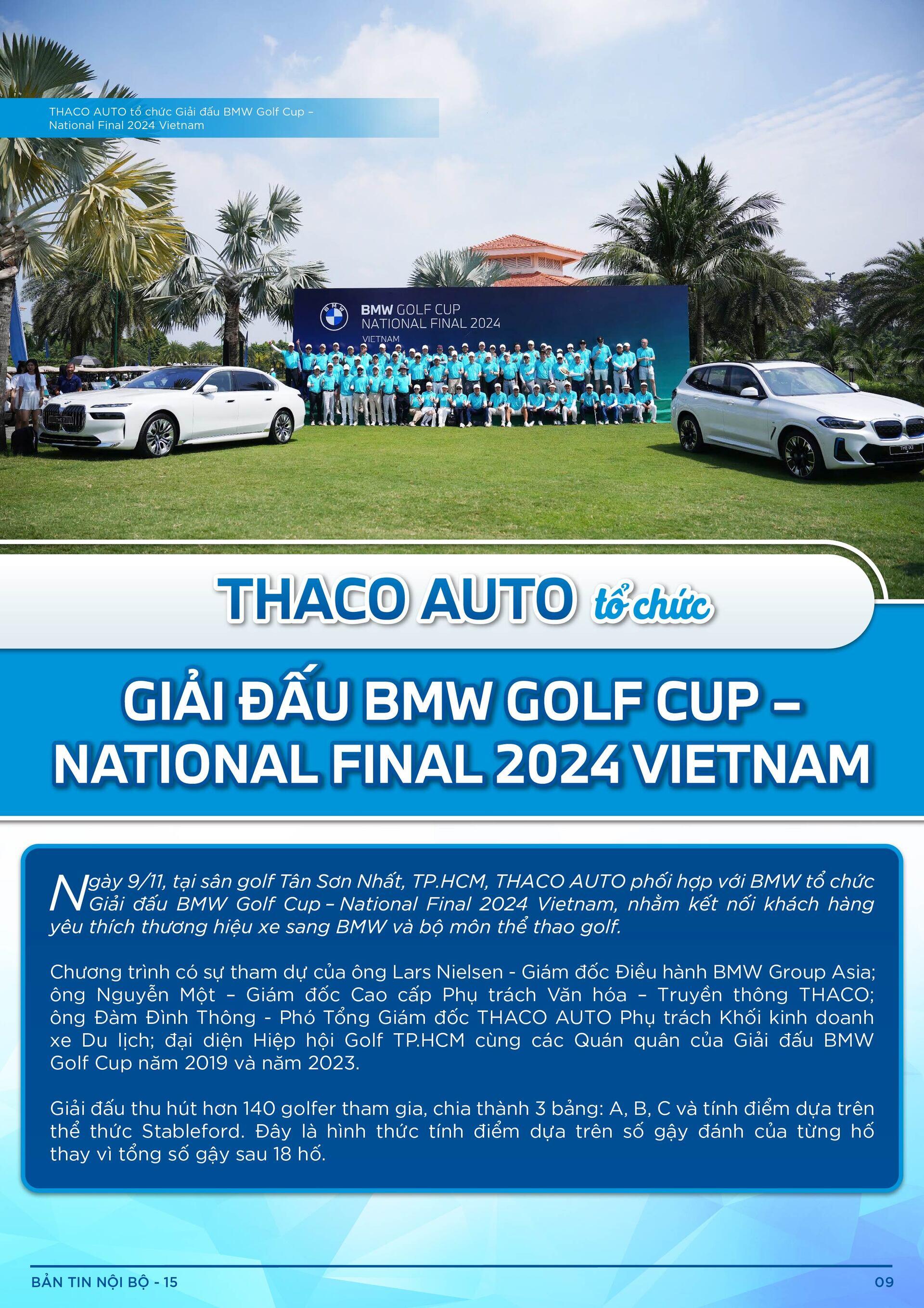 BẢN TIN NỘI BỘ SỐ 15-1-09