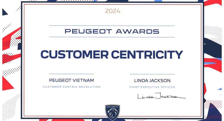 Lấy khách hàng làm trọng tâm, Peugeot Việt Nam giành giải Xuất sắc tại Peugeot Awards 2024