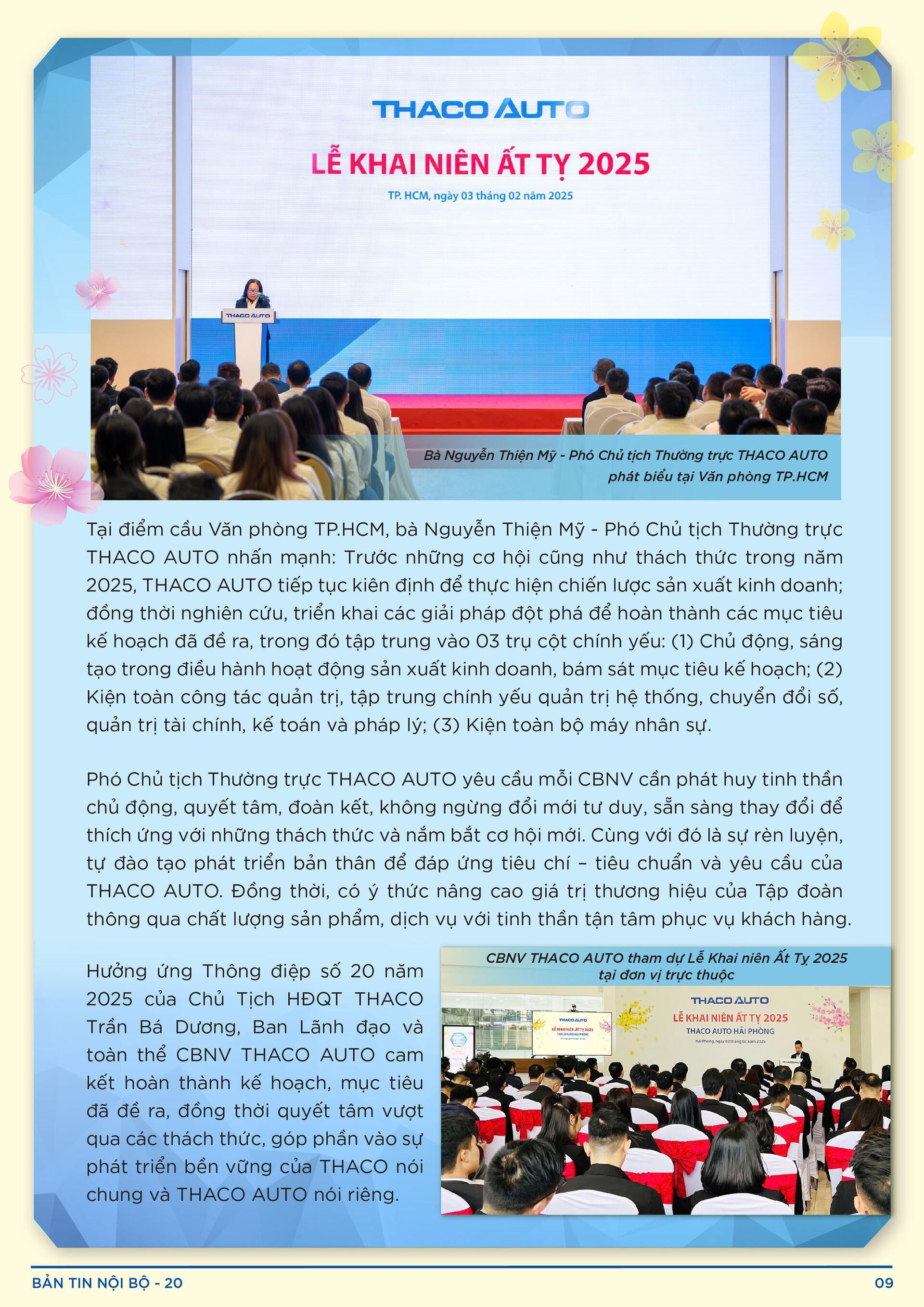 BẢN TIN NỘI BỘ SỐ 20-09