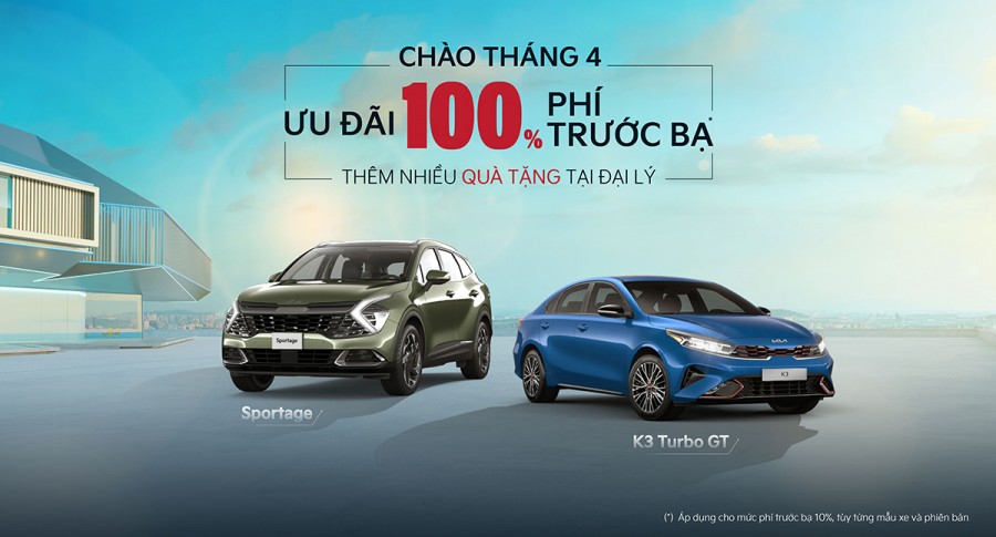 KIA ưu đãi 100% phí trước bạ cùng nhiều quà tặng hấp dẫn trong tháng 04/2023