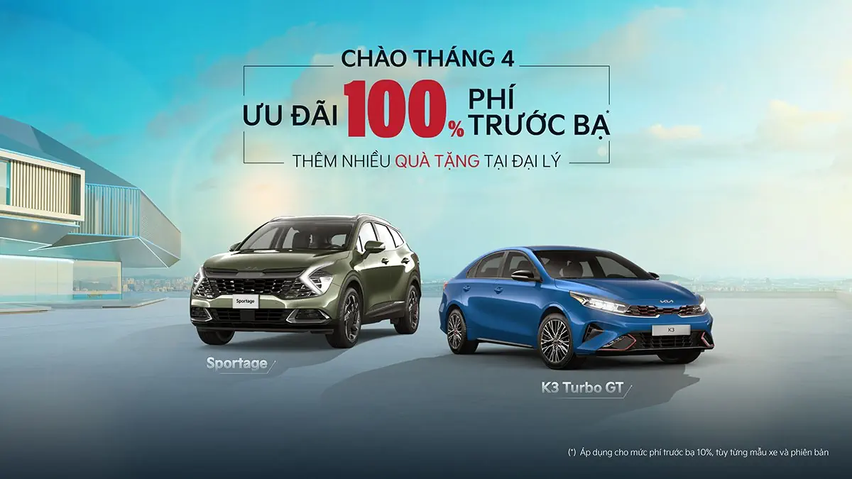 KIA ưu đãi 100% phí trước bạ cùng nhiều quà tặng hấp dẫn trong tháng 04/2023