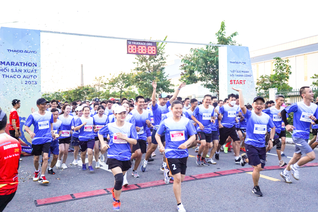 THACO AUTO Production Division organizes the first marathon race at THACO CHU LAI Industrial Park