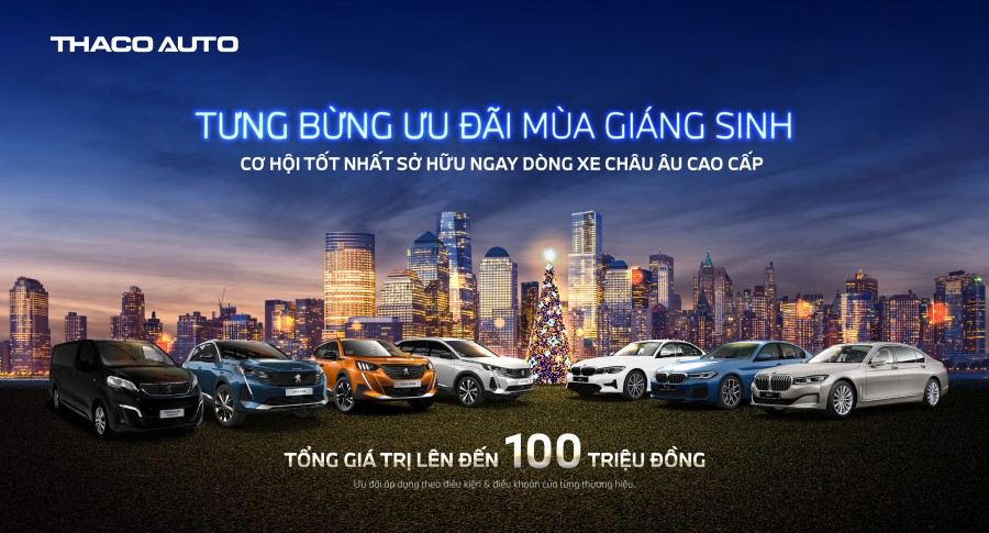 Mừng Giáng sinh, THACO AUTO ưu đãi cho các thương hiệu xe Châu Âu