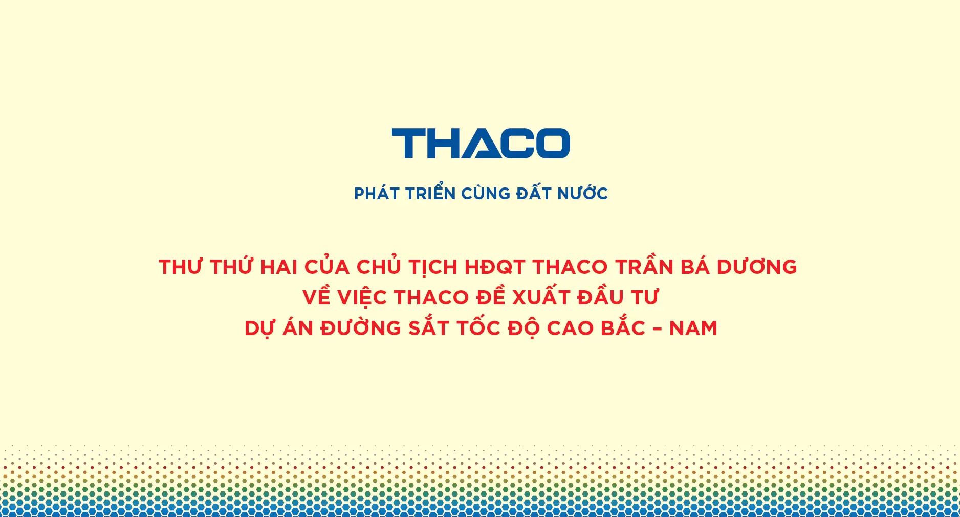 THACO khẳng định sự minh bạch và văn hóa ứng xử trên các phương tiện truyền thông