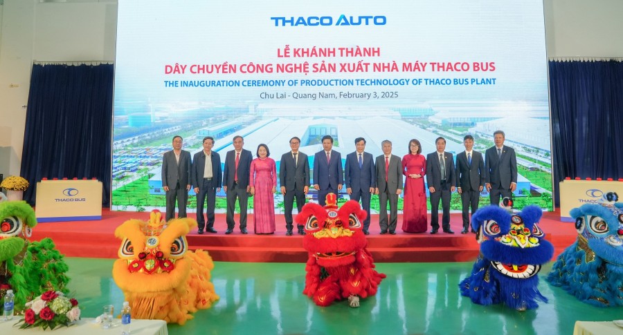 THACO AUTO khánh thành dây chuyền công nghệ sản xuất và ra mắt các dòng sản phẩm mới thương hiệu THACO Bus và THACO Tải