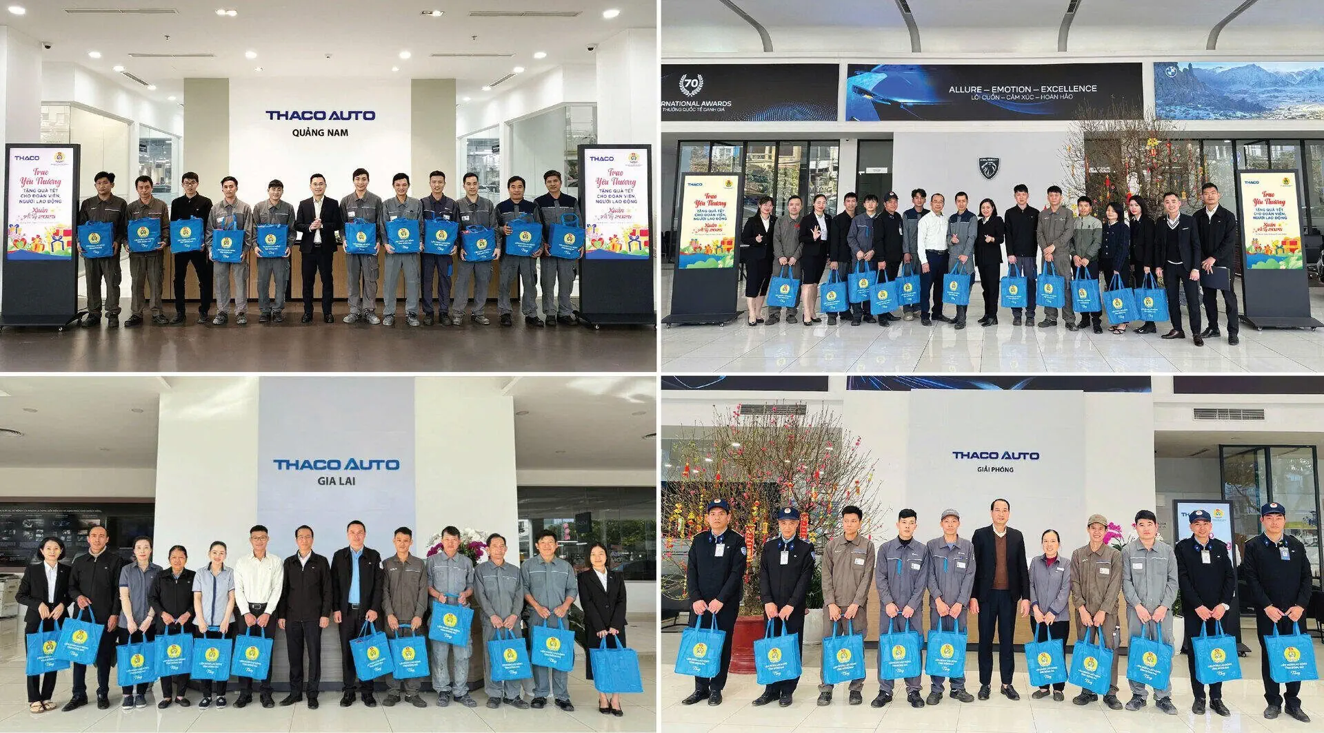 Công đoàn cơ sở thành viên THACO AUTO trao quà Tết cho hơn 1.200 đoàn viên, người lao động năm 2025