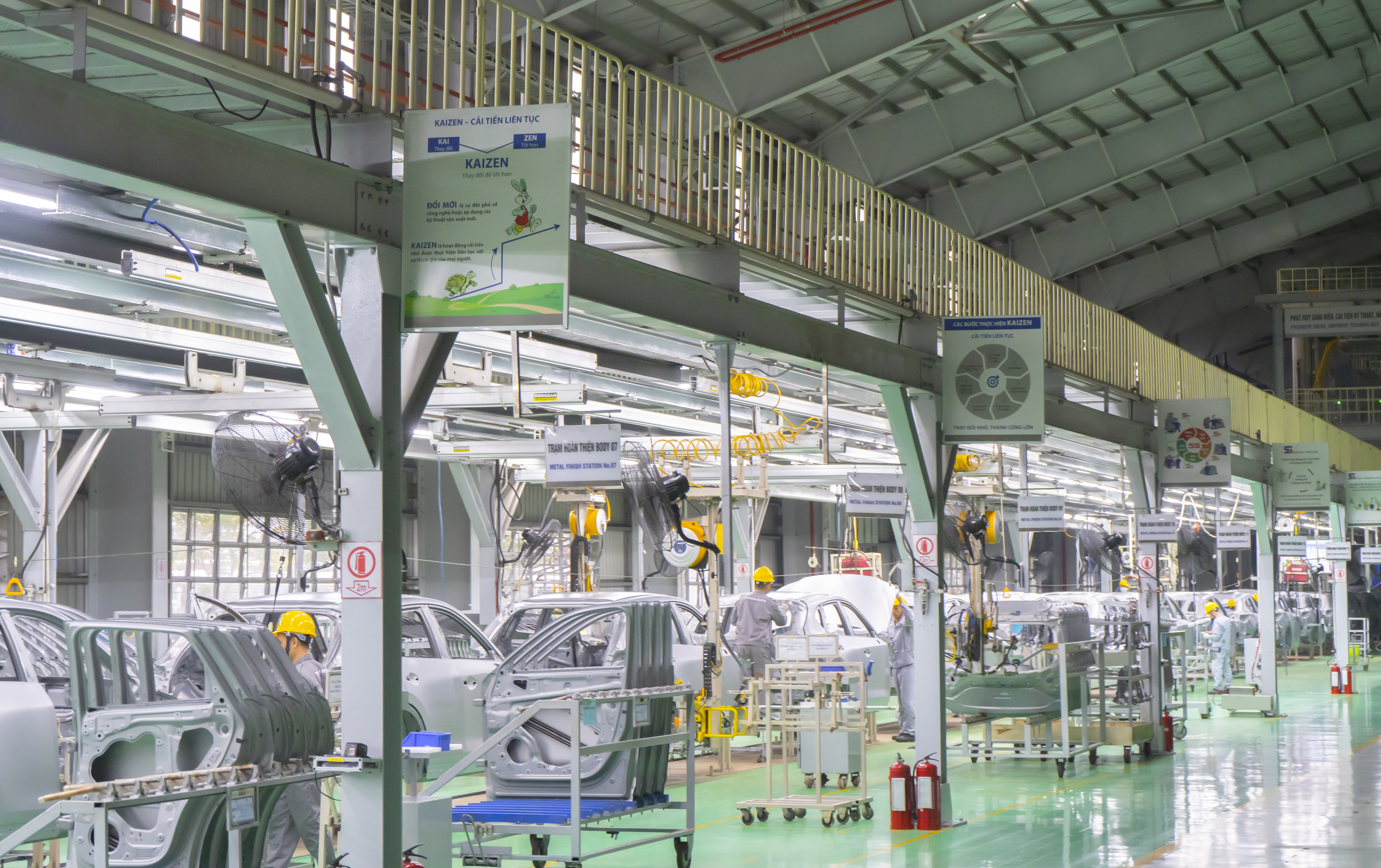 Việc áp dụng triết lý Kaizen được duy trì và đẩy mạnh ở nhiều công đoạn, dây chuyền, phân xưởng trong các nhà máy THACO AUTO Chu Lai