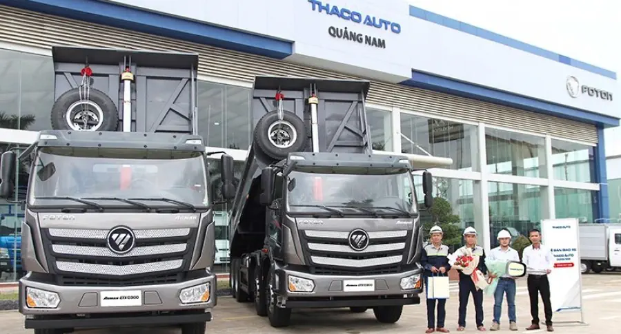 THACO AUTO Quảng Nam bàn giao 02 xe ben nặng Foton Auman ETX D300 cho quý khách hàng Công ty Comin An An Hòa