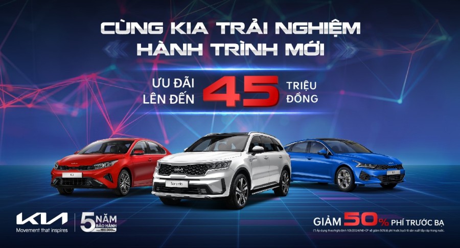 Ưu đãi 50% phí trước bạ, cơ hội sở hữu xe với mức giá hấp dẫn