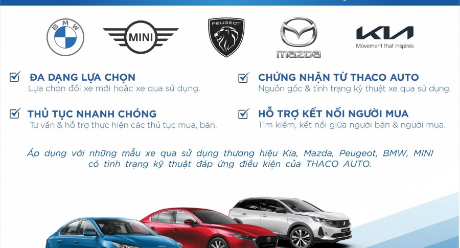 THACO AUTO THANH XUÂN - GIẢI PHÁP ĐỔI XE & KINH DOANH XE QUA SỬ DỤNG