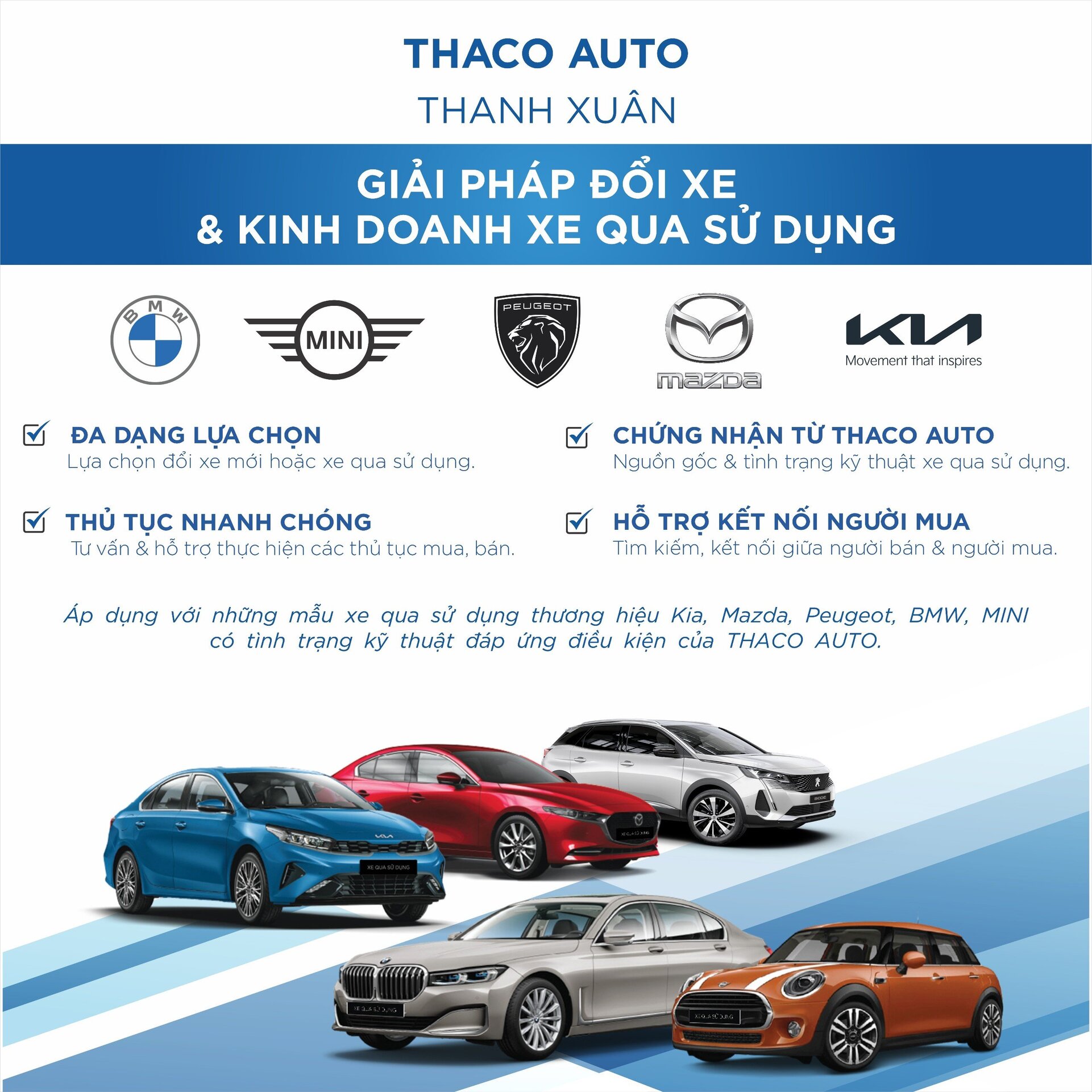 THACO AUTO THANH XUÂN - GIẢI PHÁP ĐỔI XE & KINH DOANH XE QUA SỬ DỤNG