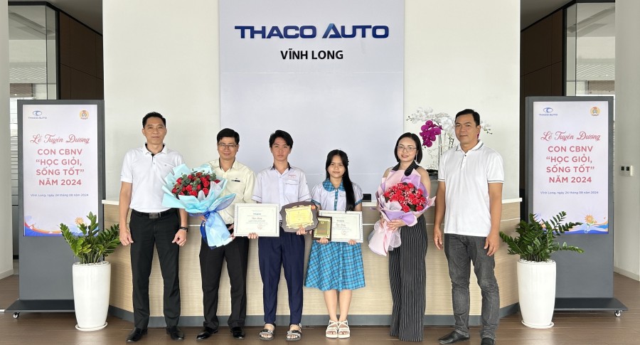 THACO AUTO Vĩnh Long tổ chức tuyên dương con CBNV “Học giỏi, sống tốt” năm 2024