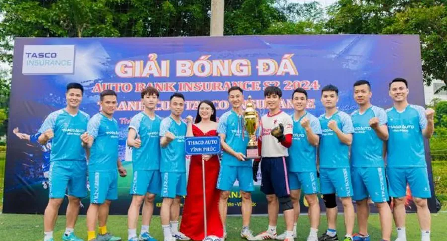 THACO AUTO VĨNH PHÚC THẮNG TRẬN RA QUÂN GIẢI BÓNG ĐÁ AUTO BANK INSURANCE S2 2024 TRANH CUP TASCO INSURANCE