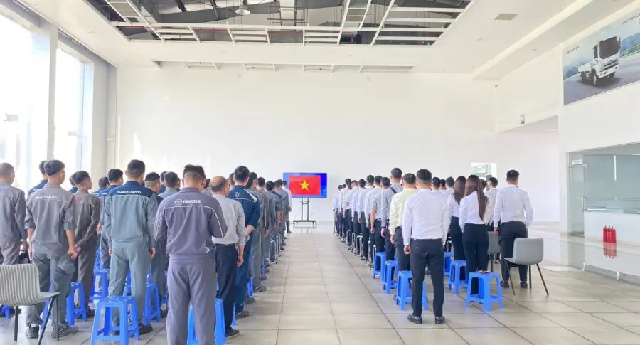 CHÀO CỜ THÁNG 7/2024 – THACO AUTO VĨNH PHÚC  TRIỂN KHAI CÔNG TÁC BÁN HÀNG THÁNG 7 & 6 THÁNG CUỐI NĂM 2024