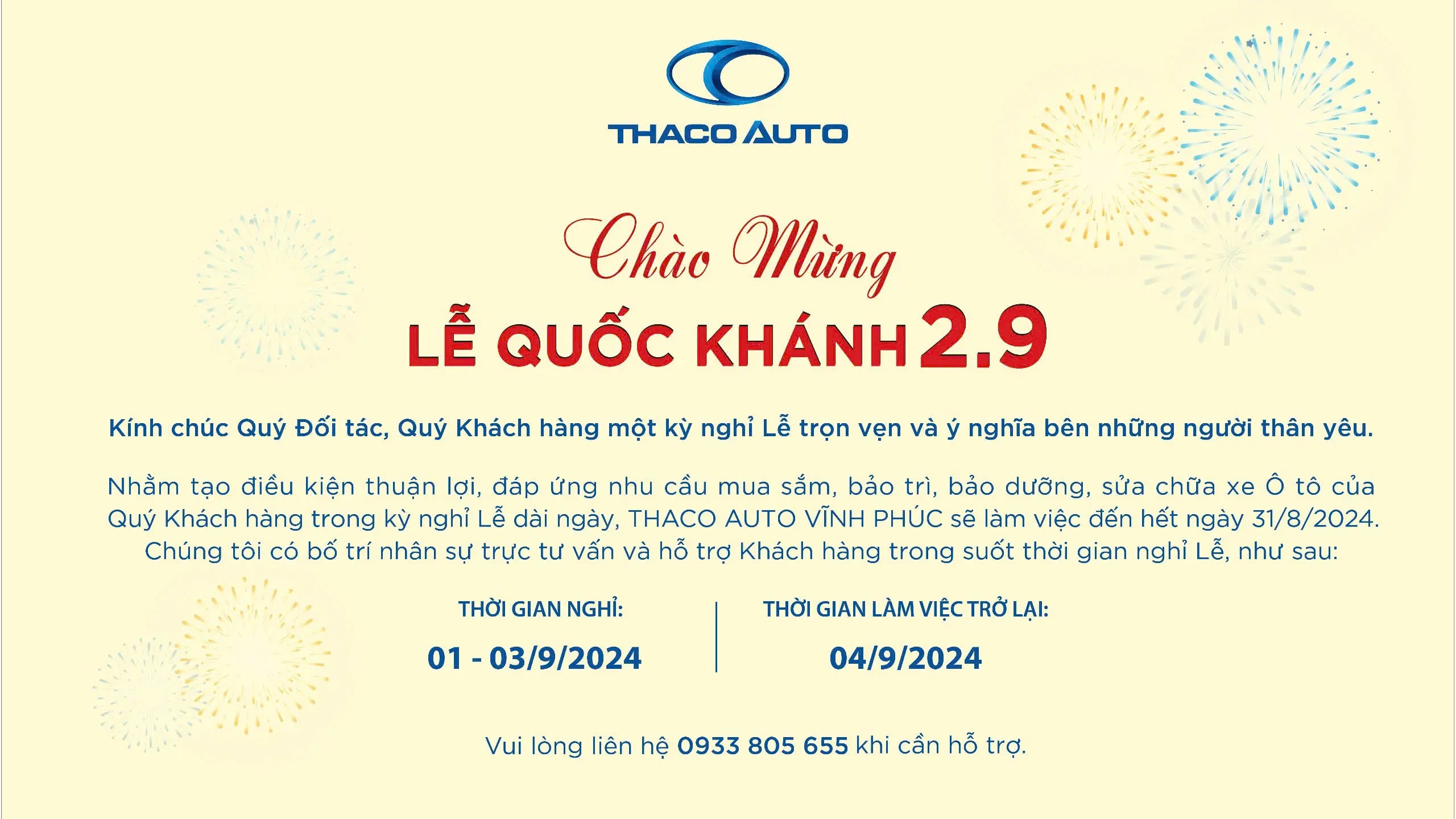 Chào mừng Lễ Quốc Khánh 2.9