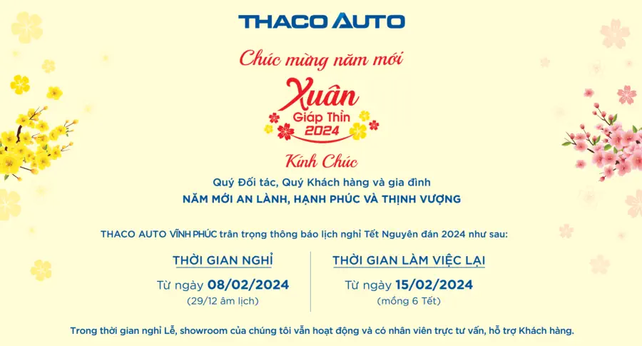 THÔNG BÁO LỊCH TRỰC TẾT GIÁP THÌN 2024