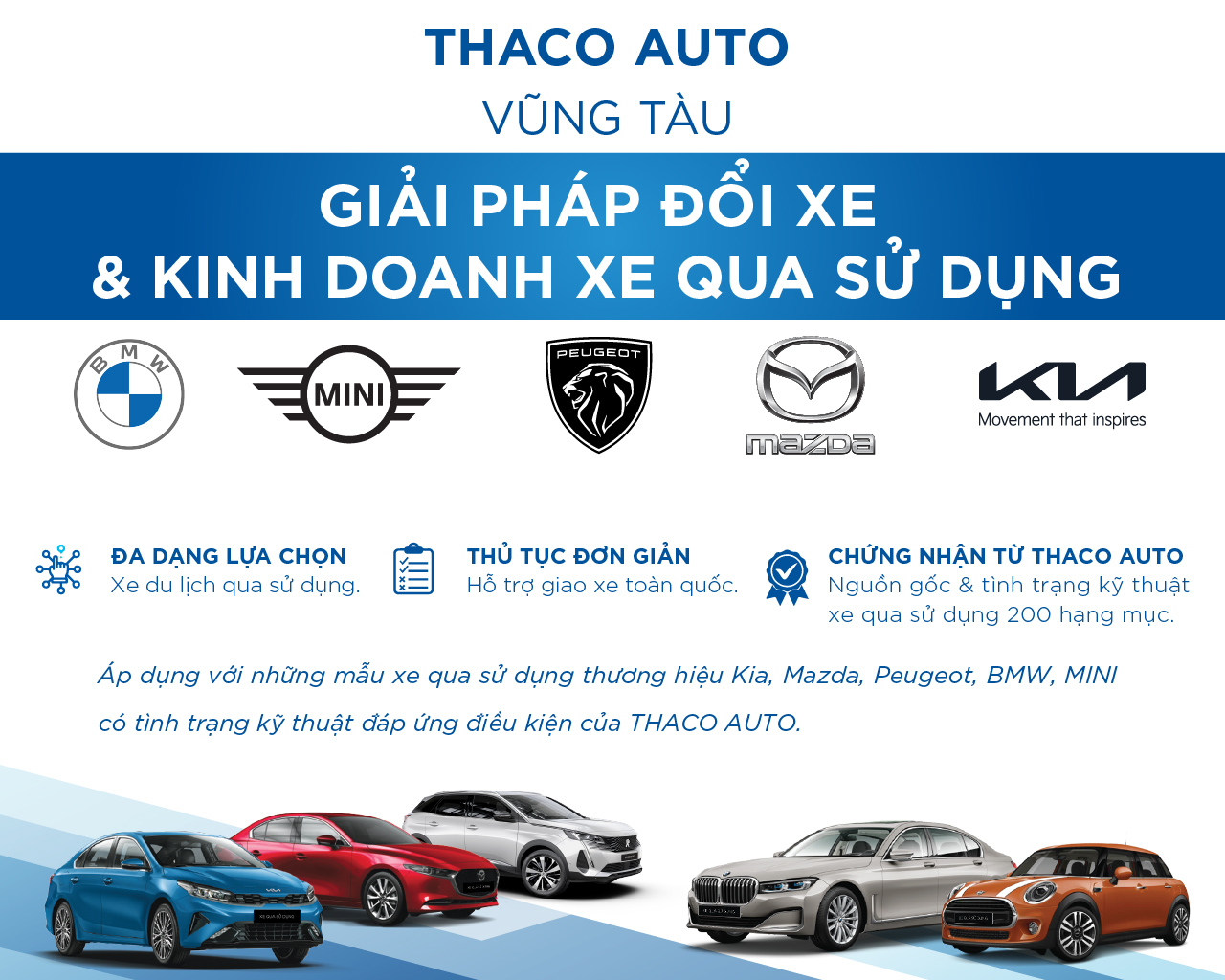 THACO AUTO VŨNG TÀU - GIẢI PHÁP ĐỔI XE & KINH DOANH XE QUA SỬ DỤNG