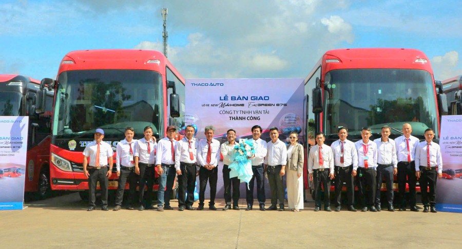 Bàn giao lô 12 xe Bus New Mobi Home & Evergreeen 87S phục vụ vận tải hành khách tuyến Sài Gòn - Bình Phước - Vũng Tàu